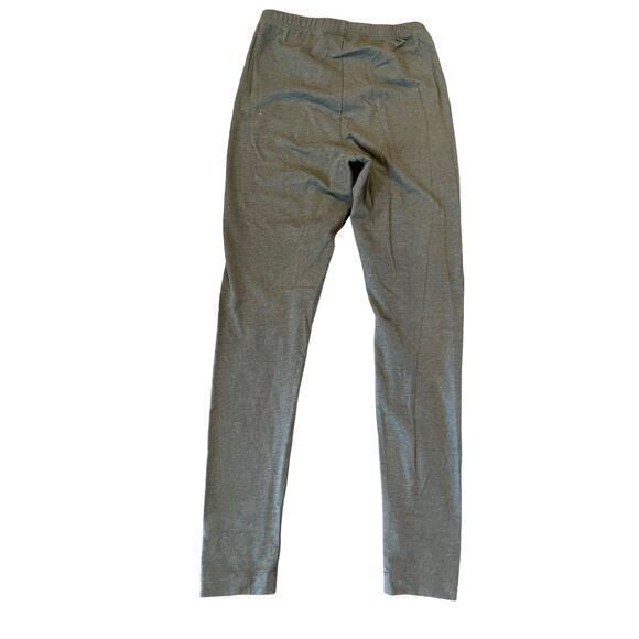 Old Navy Set of 2 Cotton Leggings, Army Green & Solid Black w/ Ankle Bow Detail - Picture 10 of 11